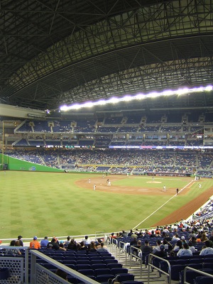 View from the third base grandstand.