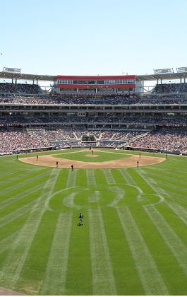 View from centerfield, looking towards homeplate