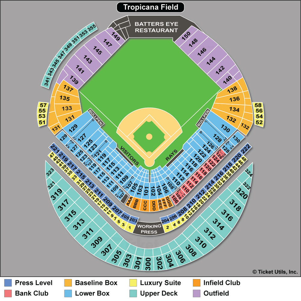 tropicana field seating chart with rows - Part.tscoreks.org