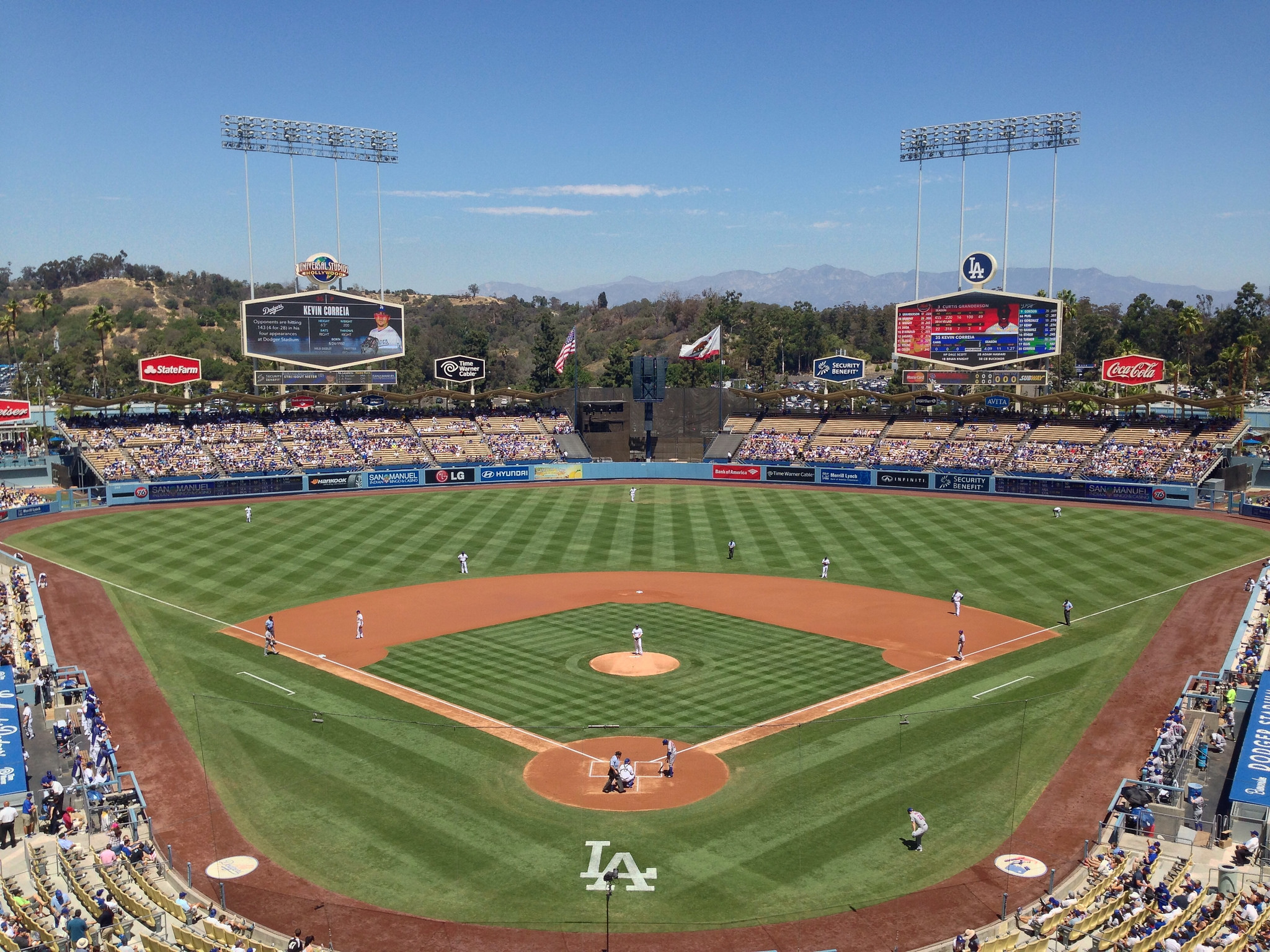 Dodger Stadium, home of the Los Angeles Dodgers baseball team, Los