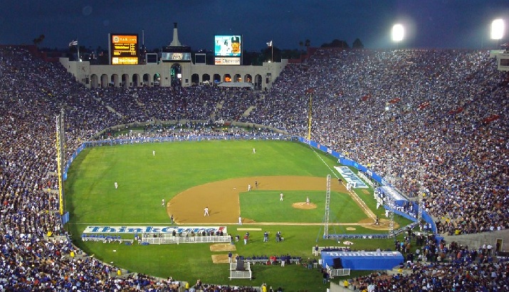 Fans shop at L.A.,Baseball match at L.A. Dodgers stadium, Los