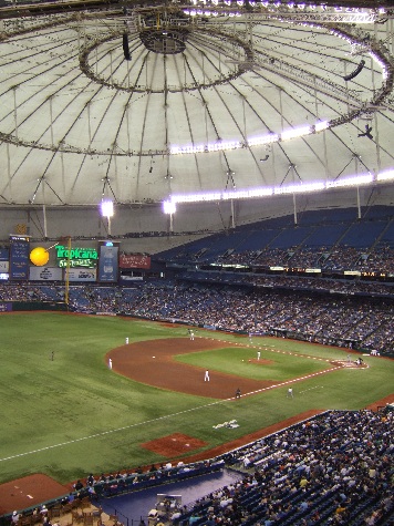 Touching the Rays at Tropicana Field, Florida