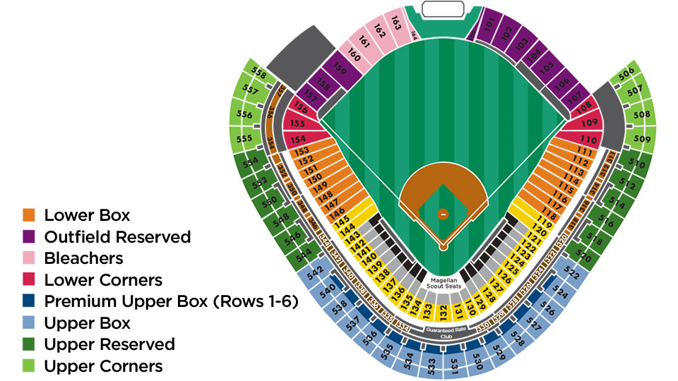 Guaranteed Rate Field Seating Chart + Rows, Seats and Club Seats