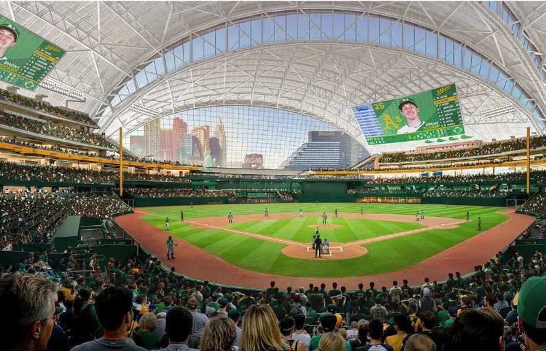 Rendering of the Las Vegas Athletics future ballpark